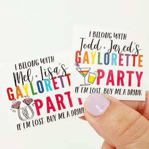 Custom Bachelorette Party Temporary Tattoos- Gaylorette Party