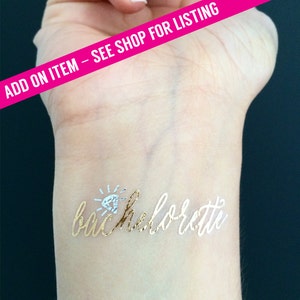 Custom Bachelorette Party Temporary Tattoos Glam Gold ANCHOR image 3