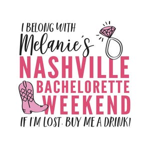 Custom Nashville Bachelorette Party Temporary Tattoos