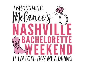 Custom Nashville Bachelorette Party Temporary Tattoos