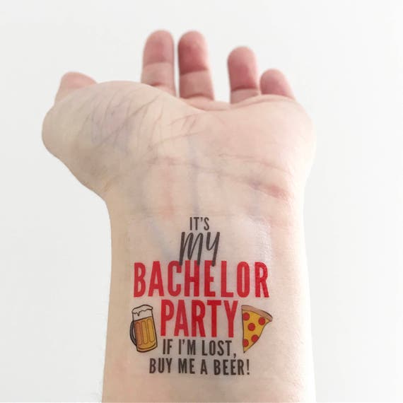 Custom Temporary Tattoo Bachelor Party Favors