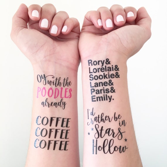 Gilmore Girls Temporary Tattoos Etsy