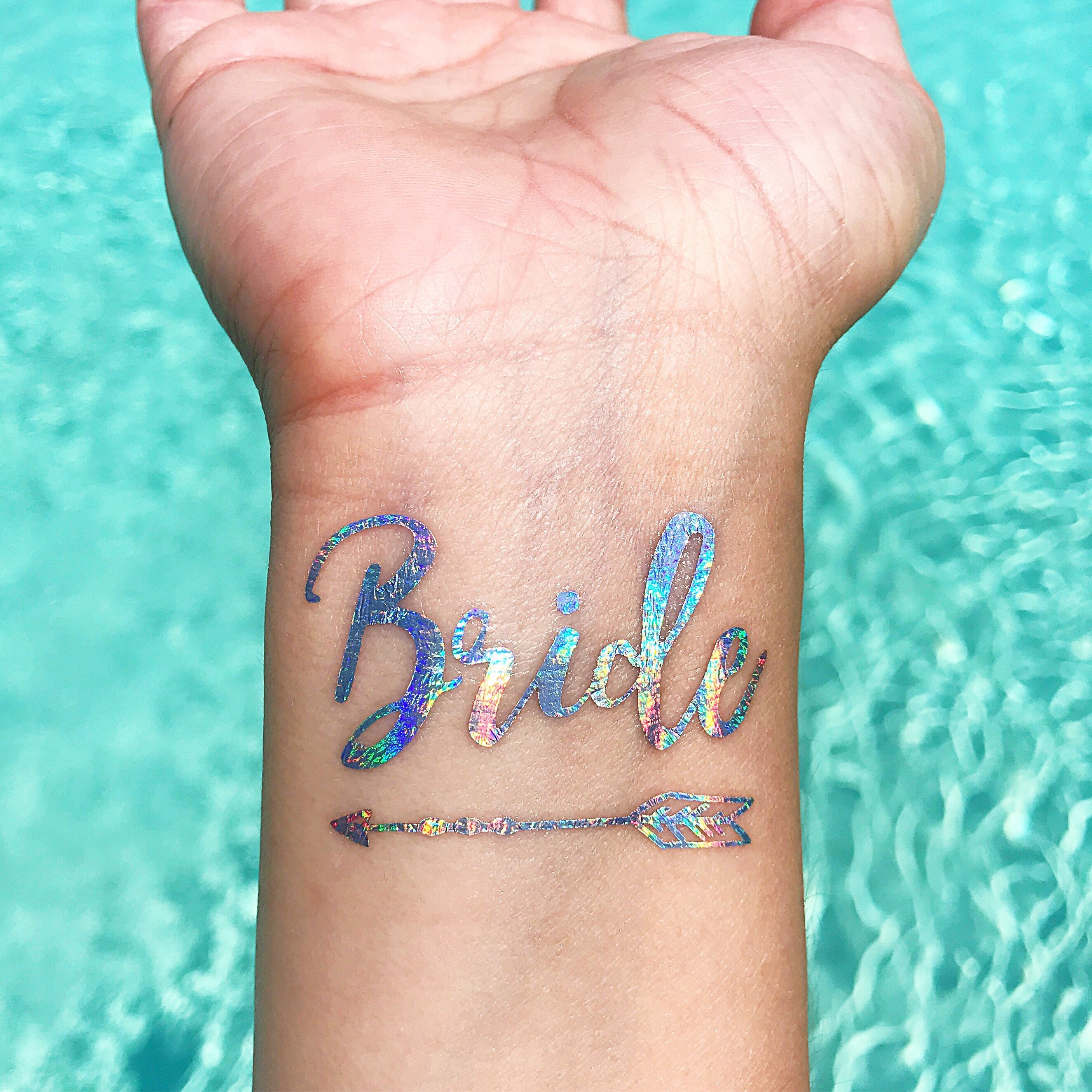 BRIDE Holographic Temporary Tattoos - Etsy Singapore BRIDE Holographic Temporary Tattoos - Etsy Singapore
