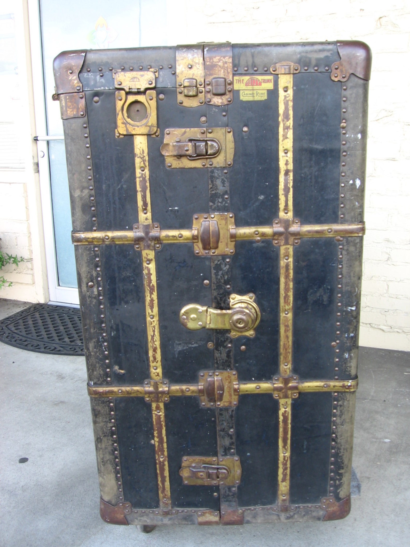 Antique Totty Trunk Robe wardrobe steamer trunk Etsy