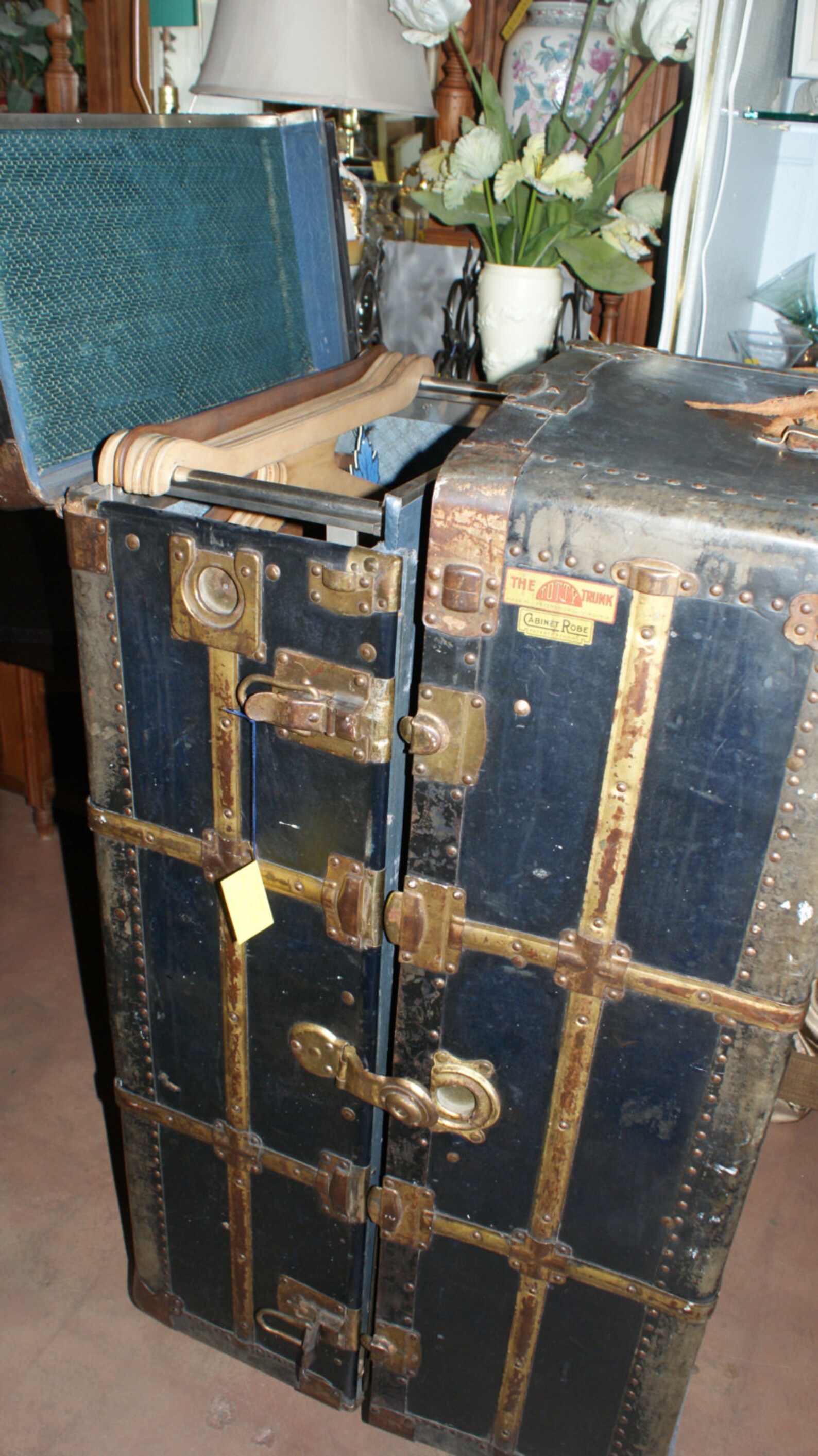Antique Totty Trunk Robe wardrobe steamer trunk Etsy