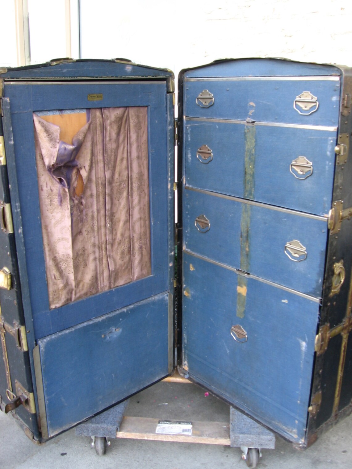 Antique Totty Trunk Robe wardrobe steamer trunk Etsy