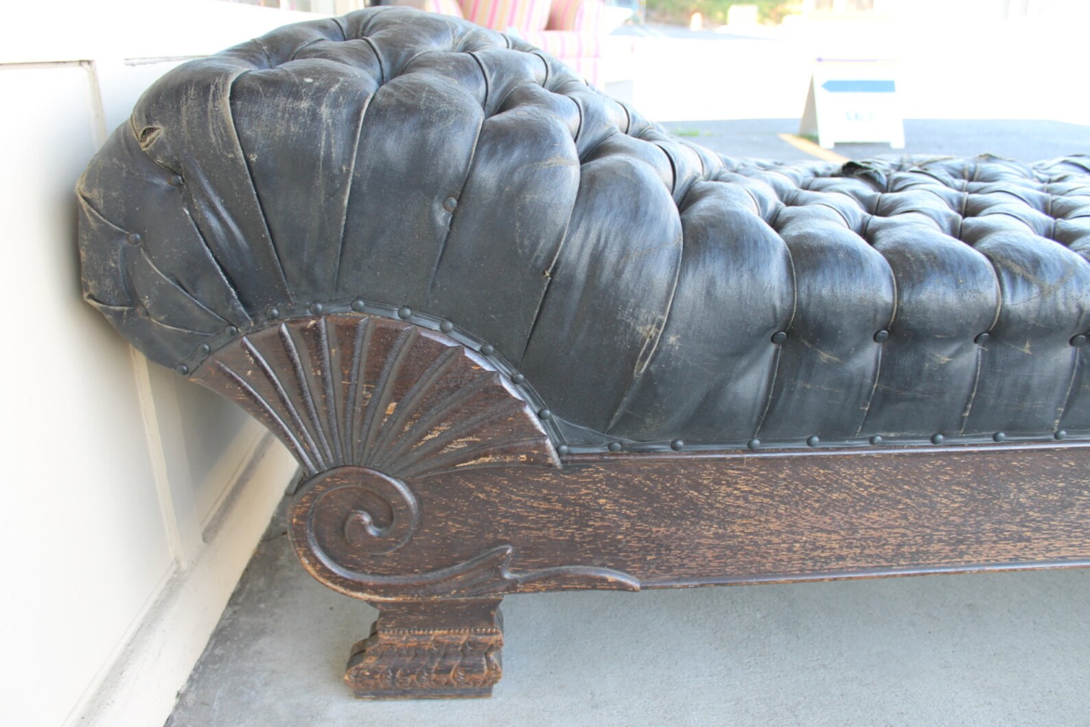 Antique chaise fainting couch psychiatrist couch unrestored Etsy