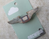 Wood Brooch - TV Pilot Wings