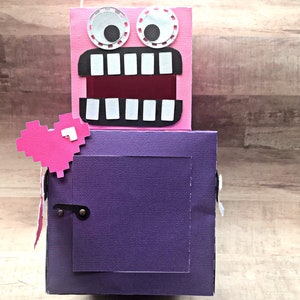 Robot Valentines mail box, Valentine mail box for a girl, mail box for a girl, girls Valentine’s mail box, girls valentines, boys valentines