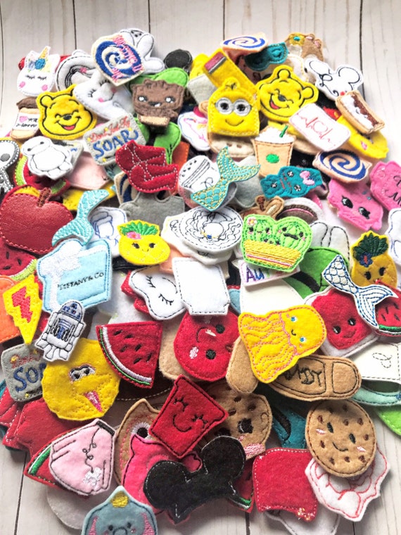 Feltie grab bag, surprise feltie mix, 20 felties, feltie mix, embellishments, hair bow supplies, scrapbooking  supplies, wholesale supplies