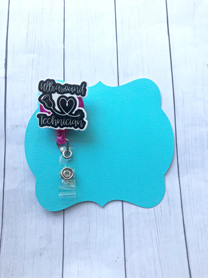 Christmas id badge tag UltraSound Technician badge reel id badge reel medical field ultra sound badge reels badge reel medical gift