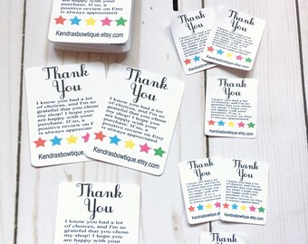 Thank you follow me cards, tiny thank you cards, thank you cards, leave feedback cards, etsy thank you cards, etsy cards, leave feedback