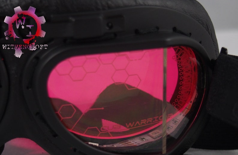 HUD Goggles Custom Etched Lenses LED Wrap Comfortable Etsy