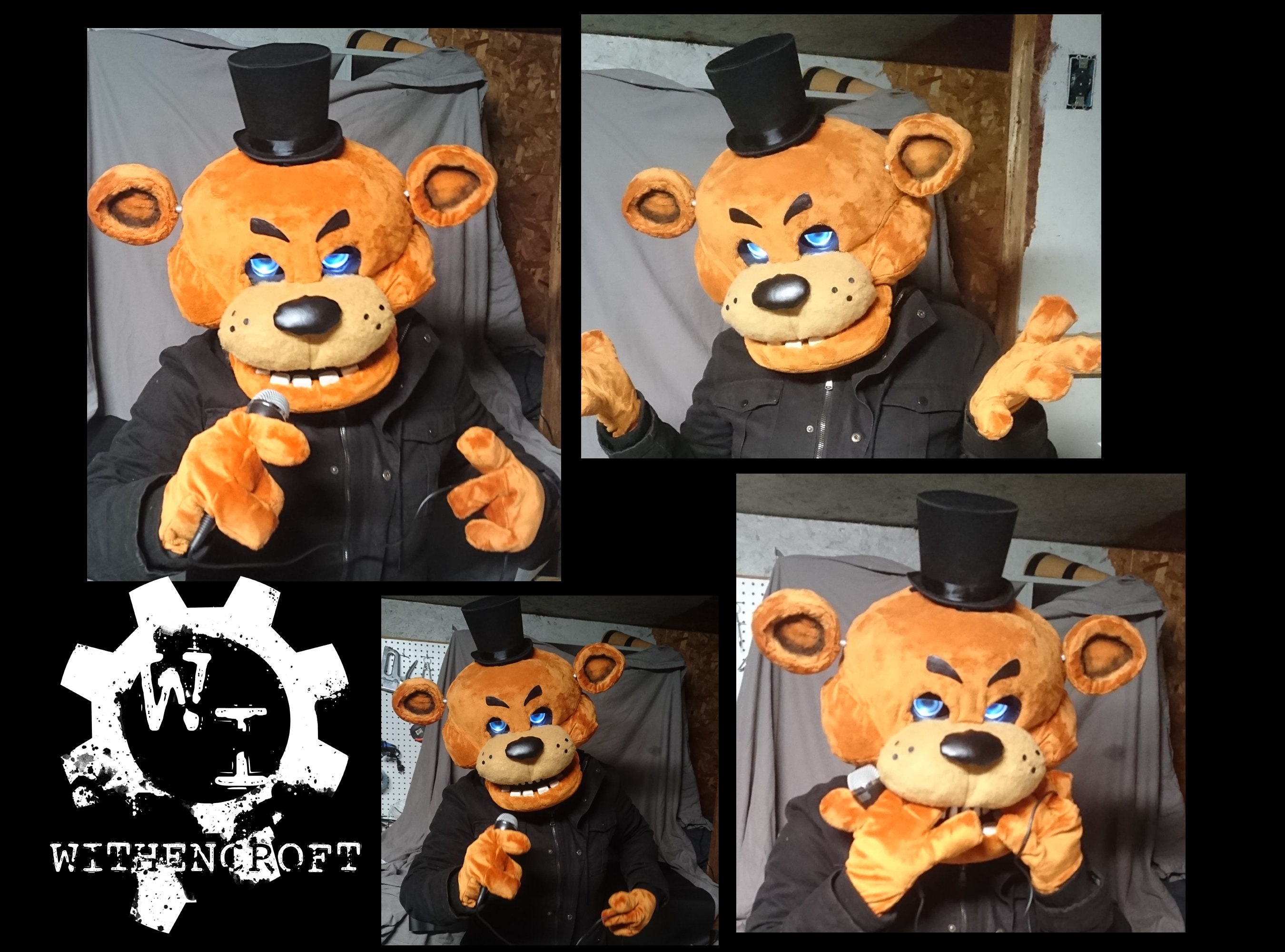 Anyone know why the hand print is on the fnaf 3 freddy suit? Phone dude  called them cosplays, but the hand print means it's not. :  r/fivenightsatfreddys