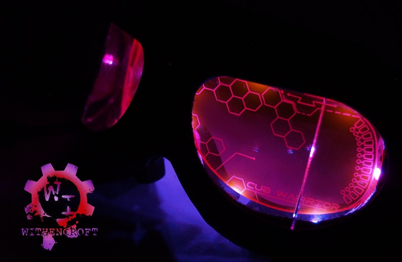 HUD Goggles Custom Etched Lenses LED Wrap Comfortable Etsy