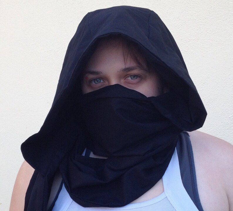 Ninja Hood Assassin Rogue Handmade Reverisble Thick Heavy Etsy