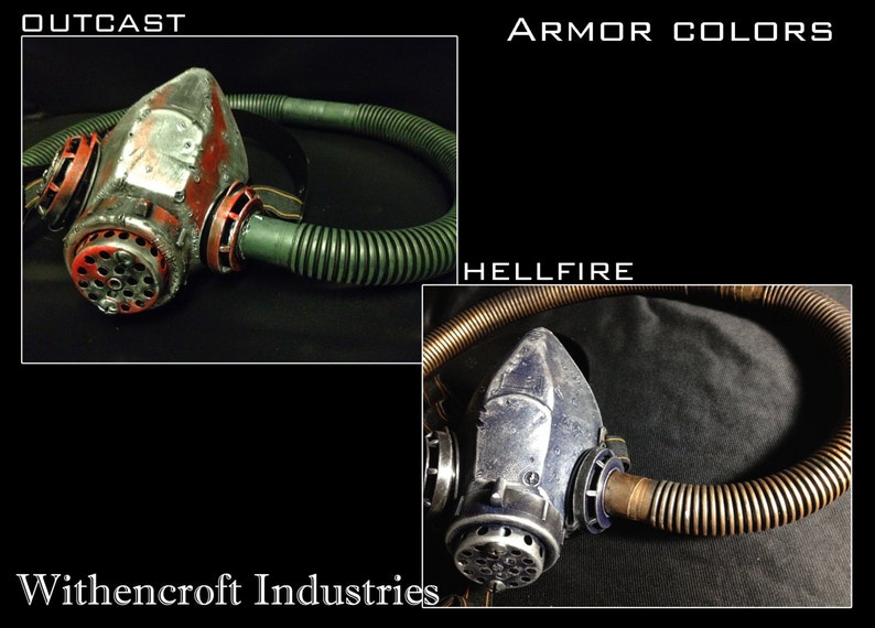 Fallout Brotherhood of Steel Inspired Respirator Wasteland, Costume, Custom Colors, New Paints, Weathered, Post Apocalyptic, Distressed image 4