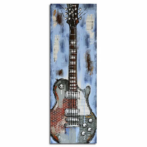 Guitar Painting Guitar Wall Art Music Art Music Artwork Gift