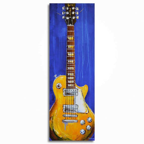 Paul J Mayer SMI The Art of Creative54万円 Electric Guitar Painting, Music Wall Art, Original Artwork on