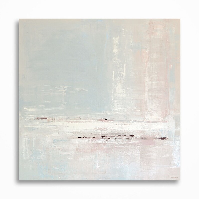 Abstract landscape painting, Abstract art, Neutral wall art, Minimalist art, Original modern painting on canvas MADE TO ORDER image 2