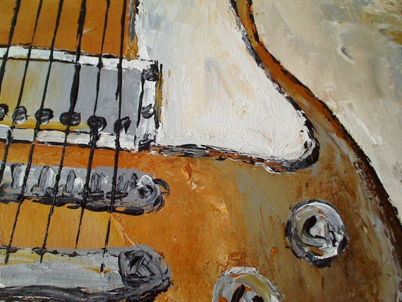 Peinture Guitare, Art Musique, Gris Orange Beige Art de la Guitare,  Original Palette Couteau Guitare Art Mur sur toile Triptyque FABRIQUÉ SUR  COMMANDE -  Canada