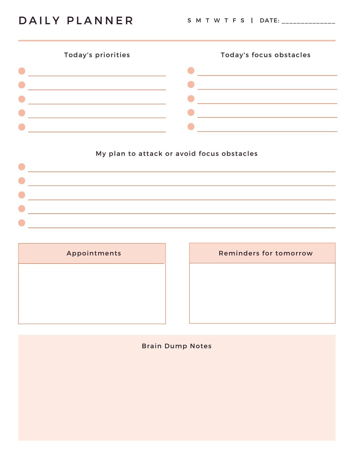 Daily Planner for School, Work, Projects, Organization; ADHD Planner ...