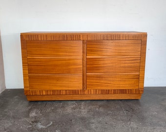 Mid-Century Modern Rway Mahogany Wood Lowboy Dresser