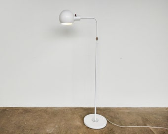 Vintage Minimal White Eyeball Reading Adjustable Floor Lamp 80s