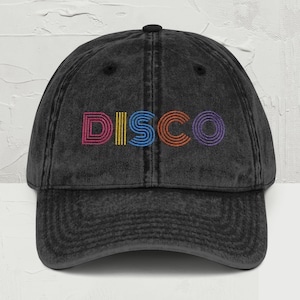 Embroidered Disco Hat, Disco Embroidery, Rave Outfit, Music Festival Hat, Rave Hat, Desert Disco Hat, Disco Ball Hat, 1970s Disco Dad Cap
