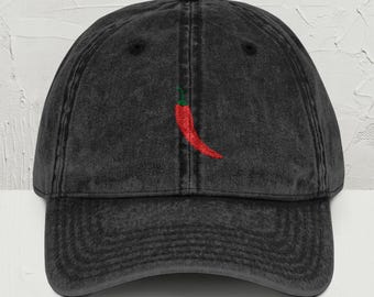 Chili Pepper Embroidered Hat, Foodie Gifts, Italian Chili Pepper, Spicy Food Cap, Spicy Food Lovers Gift, Gift for Him, Eclectic Embroidery
