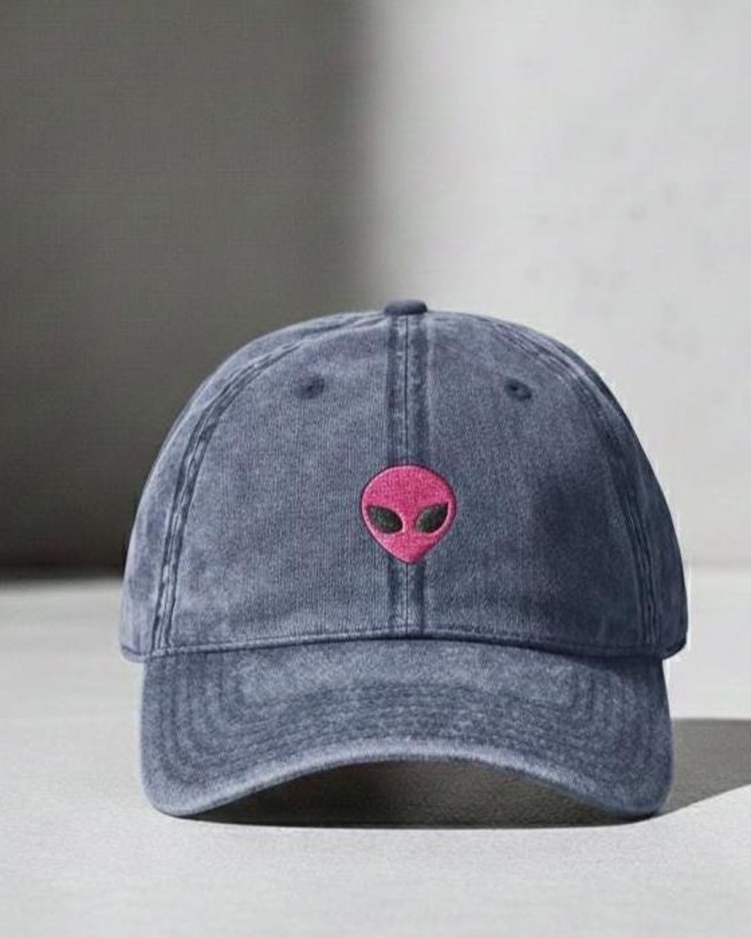 Embroidered Pink Alien Hat, Ufos Are Real, Pink Alien Head Hat, Space ...