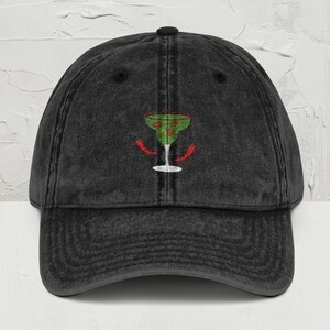 Embroidered Spicy Margarita Hat, Margs Hat, Cocktail Lovers Gift Ideas, Cocktail Embroidery Designs, Extra Spicy Margarita Hat, Drinking Hat