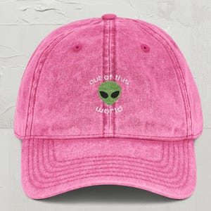 Bestickt aus dieser Welt Alien Mütze, UFOs sind real, Grüne Alien Kopf Mütze, Space Themed Cap, Festival Alien Cap, Außerweltlich, Rave Hat