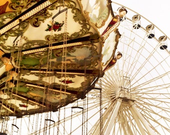 Amusement Park Ferris Wheel Swings -  Photography - Ocean City, NJ -  8x10