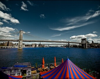 Cityscape Photography - Brooklyn Bridge, New York -  8x12
