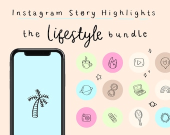 Instagram Story / 40+ Blogger / Highlight Icons - Instagram Stories - Social Media Icons - Digital Download - Instant Download - Bundle