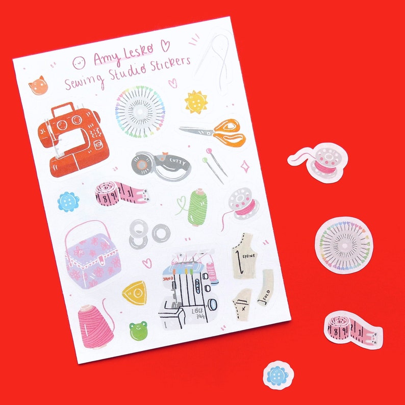Sewing / Sticker Sheet / Planner Stickers Cute Stickers Etsy UK