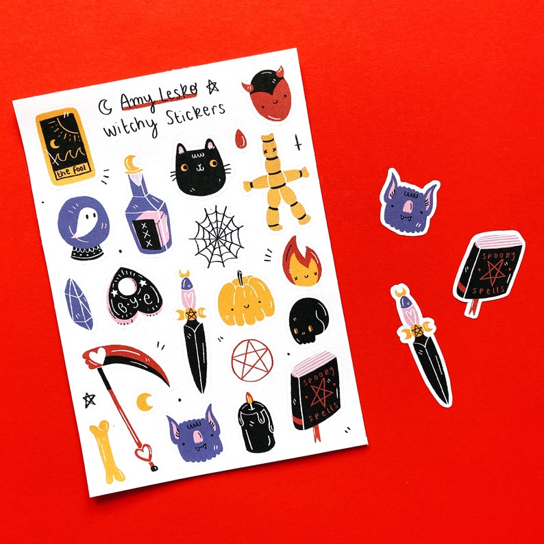 Witchy / Sticker Sheet / Planner Stickers Halloween Stickers - Etsy