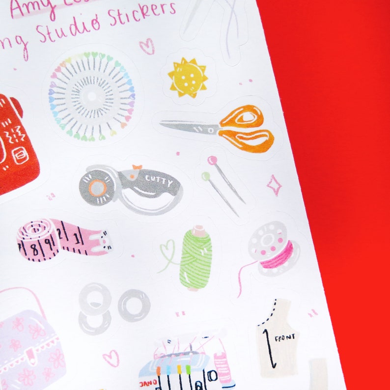 Sewing / Sticker Sheet / Planner Stickers Cute Stickers Etsy UK