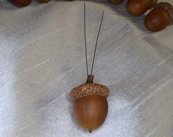 Natural Acorns Wired with Glued Caps - 2.5 Inch Flexible Wires for Easy Wreath Decorations and Craft Making Using Dried Utah Acorns