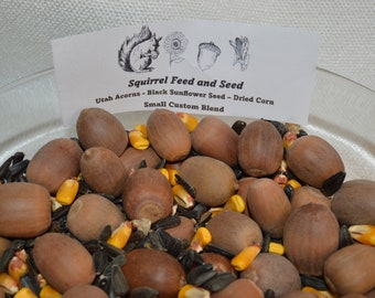 Utah Acorn Mix Squirrel Feed With Black Sunflower Seeds and Dried Corn
