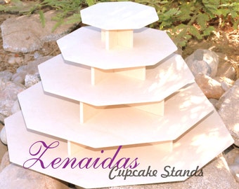 Octagon 5 Tier X Large Dessert Stand DIY Project MDF Wood Wedding Stand Cupcake Stand