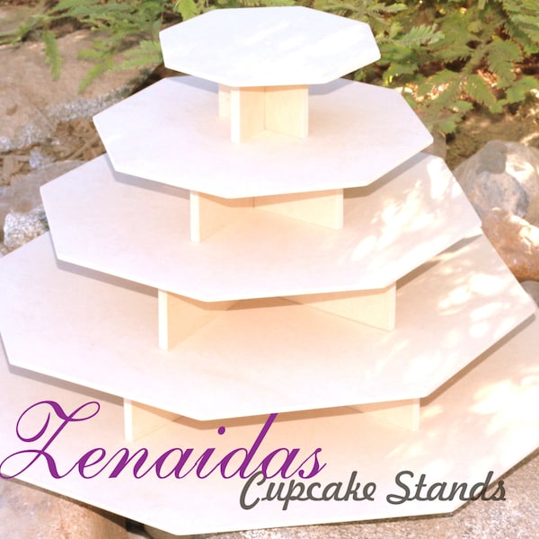 Octagon 5 Tier X Large Dessert Stand DIY Project MDF Wood Wedding Stand Cupcake Stand