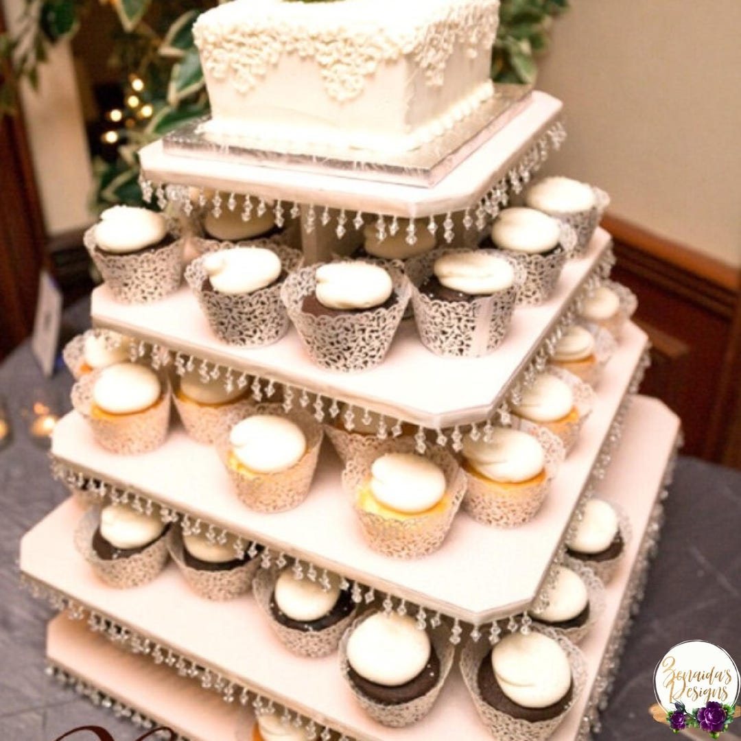 Cupcake Stand 5 Tier 100 Cupcakes MDF Wood DIY Project Unpainted ...