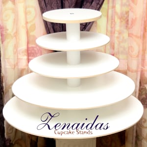 Cupcake Stand White Melamine 5 Tier 150 Cupcakes Donut Stand Wood Cupcake Tower Wedding Stand Birthday Stand Display Stand image 2