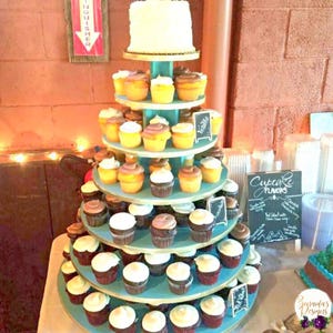 Cupcake Stand  7 Tier Round 200 Cupcakes MDF Wood Cupcake Tower Birthday Wedding Donut  DIY Project Dessert