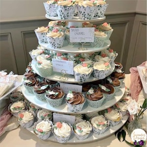 Cupcake Stand White Melamine 5 Tier 150 Cupcakes Donut Stand Wood Cupcake Tower Wedding Stand Birthday Stand Display Stand