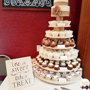Cupcake Stand  7 Tier Round 200 Cupcakes MDF Wood Cupcake Tower Birthday Wedding Donut DIY Project