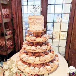 5 Tier Large Cupcake Stand Unpainted MDF 150 Cupcakes Wood Cupcake Tower Wedding Stand Birthday Stand