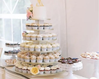 Cupcake Stand MDF Wood 6 Tier Cake Display 180 Cupcakes